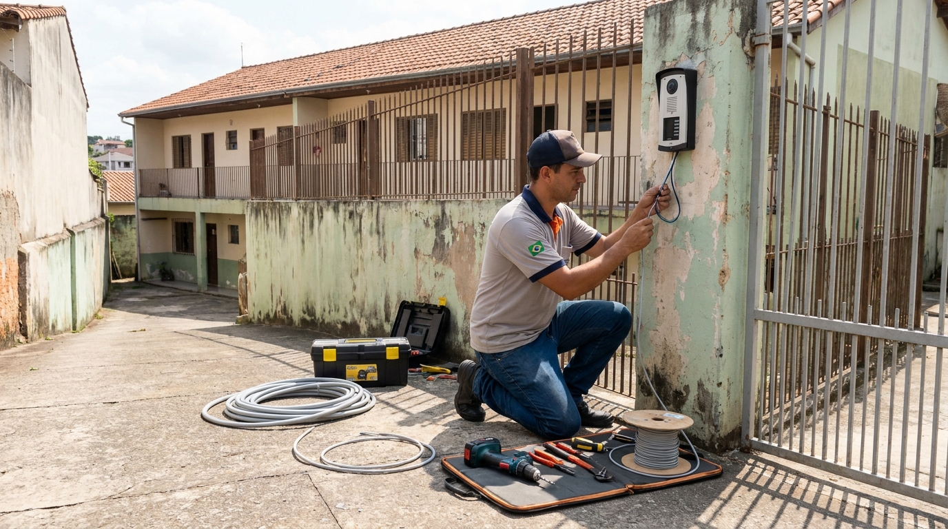 Instalação de Porteiro Eletrônico na Quinta da Primavera, Ribeirão Preto‑SP