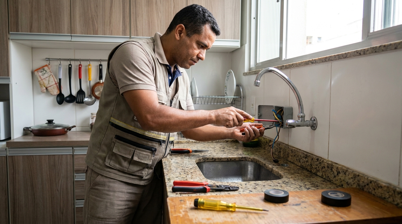 Instalação em Cozinha ou Área Gourmet no Jardim Manoel Penna, Ribeirão Preto‑SP